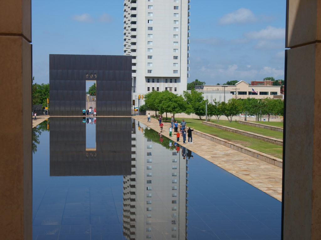 The Oklahoma City National Memorial, photographed on a glorious spring day in May 2010. ©Derek Henry Flood