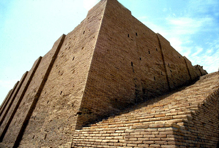 The magnificent ziggurat of Ur, adjacent to Taleel Air Base (since renamed Ali Air Base) outside Nasiriyyah, Iraq. ©2003 Derek Henry Flood