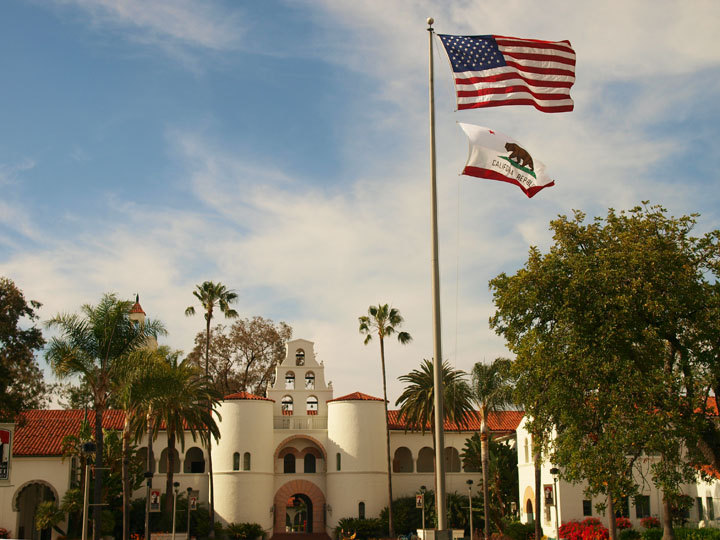Glorious sunlight bathes the campus of San Diego State University. ©2010 Derek Henry Flood